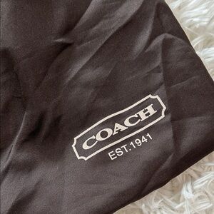 Coach Dust Satin Bag for handbag-Dust Cover Bag for Travel with Drawstring-Brown